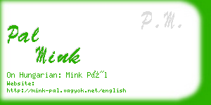 pal mink business card